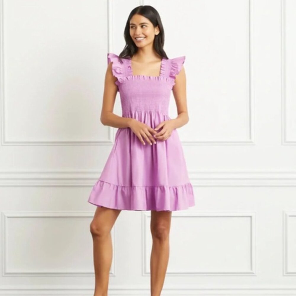 Hill House The Elizabeth Nap Dress in Lilac Sky Poplin